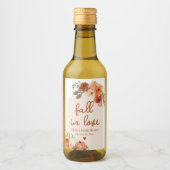 ボホ秋インラブテラコッタパンプキンブライダルシャワー ワインラベル (正面)