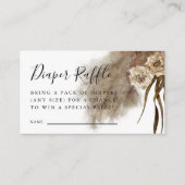 ボホ秋インラブパンパスグラスおむつラッフル エンクロージャーカード (正面)