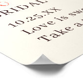 ボホ秋インラブフローラウェルカムブライダルシャワー ポスター (角)