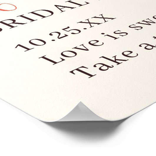 ボホ秋インラブフローラウェルカムブライダルシャワー ポスター (角)