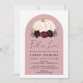 ボホ秋インラブフローラパンプキンブライダルシャワーInv 招待状 (正面)