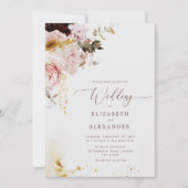 ボホ秋エレガントな結婚式 招待状 (正面)