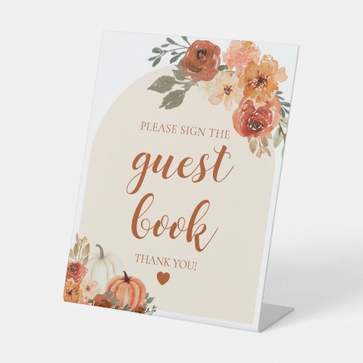 ボホ秋カボチャお願い当てブックサイン 台座サイン (正面)
