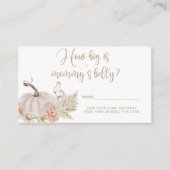 ボホ秋カボチャどのように大きなママの腹の囲い エンクロージャーカード (正面)