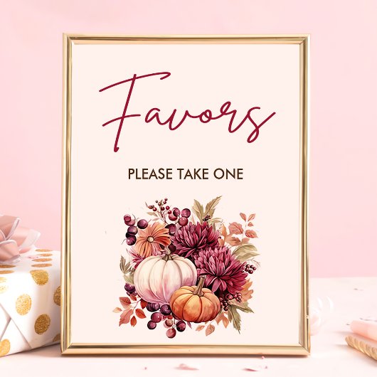 ボホ秋カボチャはベビーシャワーを好む ポスター