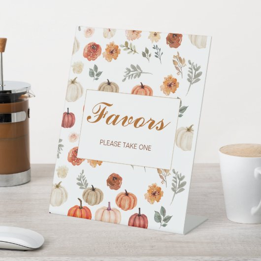 ボホ秋カボチャはベビーシャワーを好む 台座サイン (インサイチュ)