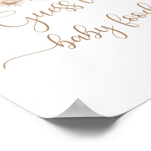 ボホ秋カボチャはベビー食ポスターを推測 ポスター (角)