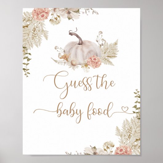 ボホ秋カボチャはベビー食ポスターを推測 ポスター (正面)