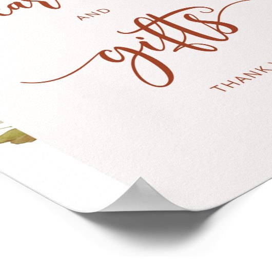 ボホ秋カボチャフローラカードとギフト ポスター (角)