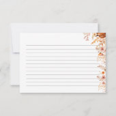 ボホ秋カボチャブライダルシャワーレシピカード (裏面)