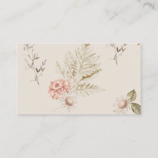 ボホ秋カボチャブライダルレシピカードインサート エンクロージャーカード (裏面)