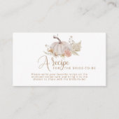 ボホ秋カボチャブライダルレシピカードインサート エンクロージャーカード (正面)