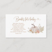 ボホ秋カボチャベビーチケット囲い用ブック エンクロージャーカード (正面)