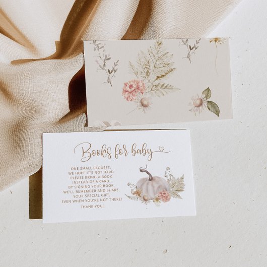 ボホ秋カボチャベビーチケット囲い用ブック エンクロージャーカード