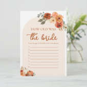 ボホ秋カボチャ何歳の花嫁ゲーム 招待状 (スタンド正面)