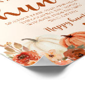 ボホ秋カボチャ小ベビー狩りベビーシャワーゲーム ポスター (角)