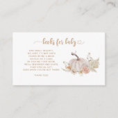 ボホ秋カボチャ本ベビーチケット エンクロージャーカード (正面)