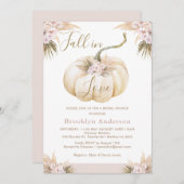 ボホ秋カボチャ秋インラブブライダルシャワー 招待状 (正面/裏面)