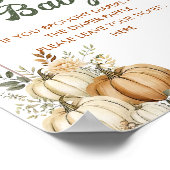 ボホ秋カボチャ赤ちゃんシャワーおむつラッフルポスター ポスター (角)