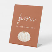 ボホ秋カボチャ赤ちゃんシャワーのお願い 台座サイン (正面)