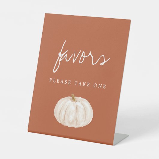 ボホ秋カボチャ赤ちゃんシャワーのお願い 台座サイン (正面)