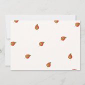 ボホ秋カボチャ赤ちゃんシャワーサンキューカード 案内状 (裏面)