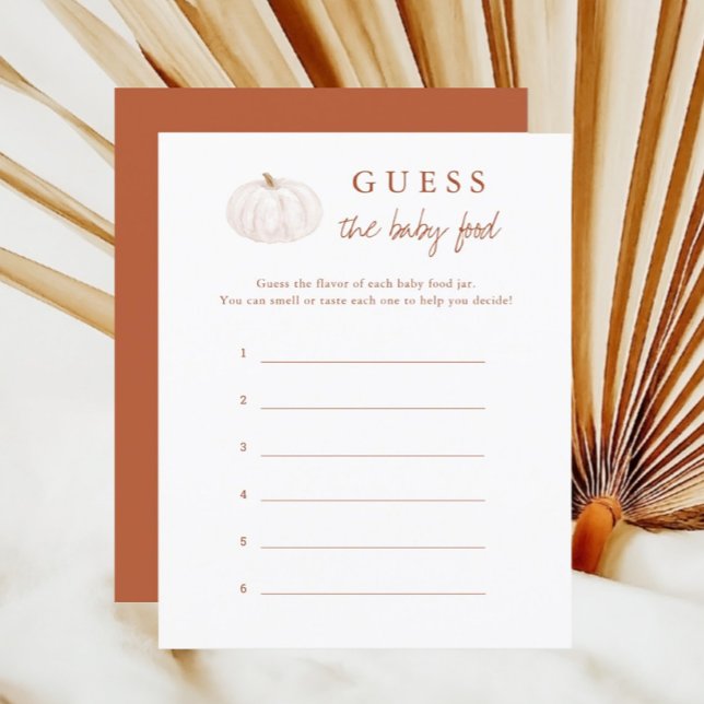 ボホ秋カボチャ赤ちゃんシャワーベビー食品を推測 (クリエイターアップロード済み)