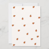 ボホ秋カボチャ車のベビーシャワーサンキューカード 案内状 (裏面)