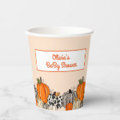 ボホ秋カボチャ 紙コップ (正面)