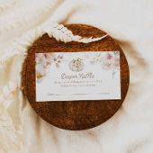 ボホ秋ガールベビーシャワーおむつラッフル エンクロージャーカード