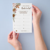 ボホ秋シャワーゲームカードフライヤーの年齢 チラシ (ハンドル)