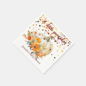 ボホ秋スウィートリトルカンプキンベビーシャワー スタンダードカクテルナプキン (角)