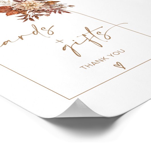 ボホ秋テラコッタアーチカード&ギフトサイン ポスター (角)