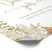 ボホ秋デート夜アイディア。ボホーカボチャ日付の瓶 ポスター (角)