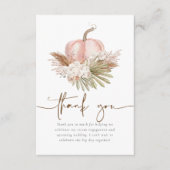 ボホ秋パンパス&パンプキンブライダルシャワー サンキューカード (正面)