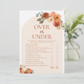 ボホ秋パンプキンオーバーまたはブライダルシャワーゲーム 招待状 (スタンド正面)