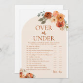 ボホ秋パンプキンオーバーまたはブライダルシャワーゲーム 招待状 (正面/裏面)