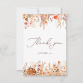 ボホ秋パンプキンサンキューカード サンキューカード (正面)