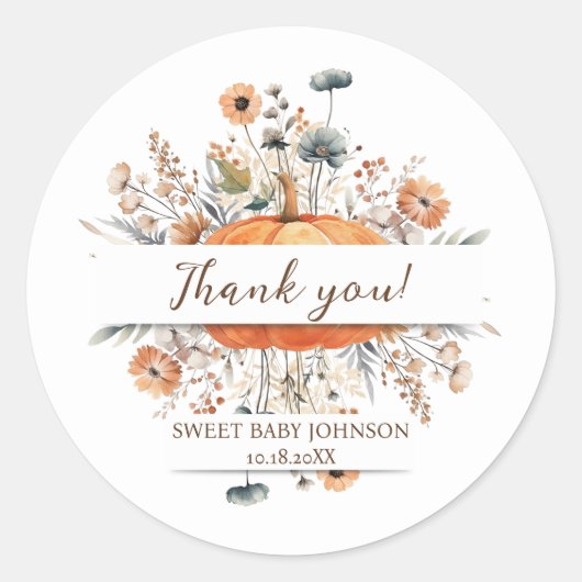 ボホ秋パンプキンサンキュービター ラウンドシール (正面)