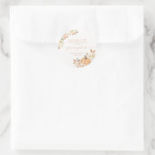 ボホ秋パンプキンサンキューフェイスステッカー ラウンドシール (バッグ)