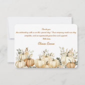 ボホ秋パンプキンサンクスギビングパーティー サンキューカード (裏面)