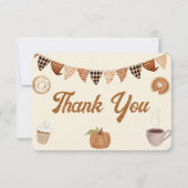 ボホ秋パンプキンサンクスギビングパーティー サンキューカード (正面)
