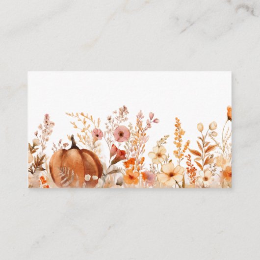 ボホ秋パンプキンデイトナイトアイディア エンクロージャーカード (裏面)