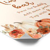 ボホ秋パンプキンブライダルシャワーミモサバーサイン ポスター (角)