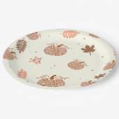 ボホ秋パンプキンブライダルシャワー紙プレート ペーパープレート (アングル)