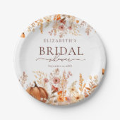 ボホ秋パンプキンブライダルシャワー ペーパープレート (正面)