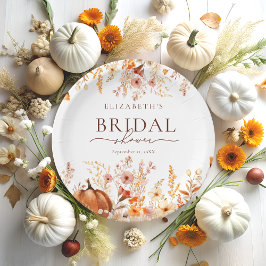 ボホ秋パンプキンブライダルシャワー ペーパープレート