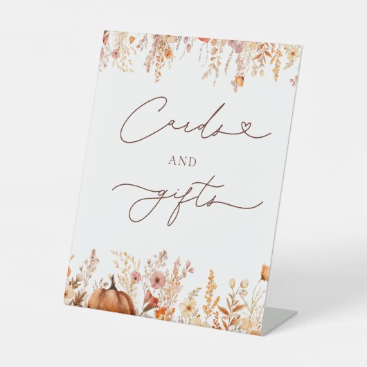 ボホ秋パンプキンブライダルシャワー 台座サイン (正面)