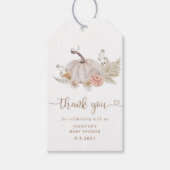 ボホ秋パンプキ感謝していンユーラベル ギフトタグ (正面)