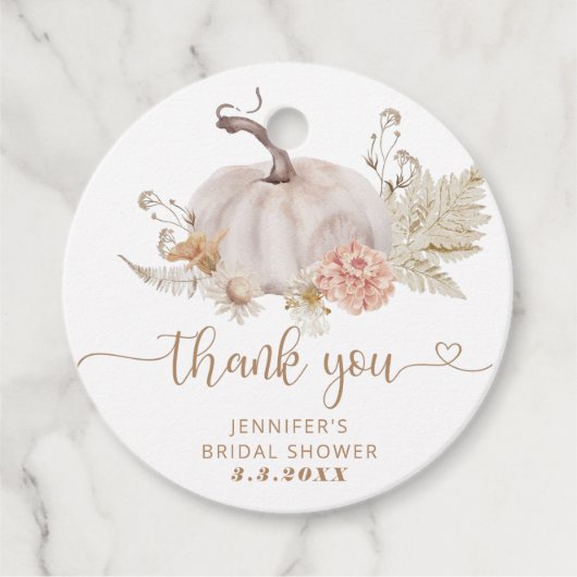 ボホ秋パンプキ感謝していンユーラベル フェイバータグ (正面)